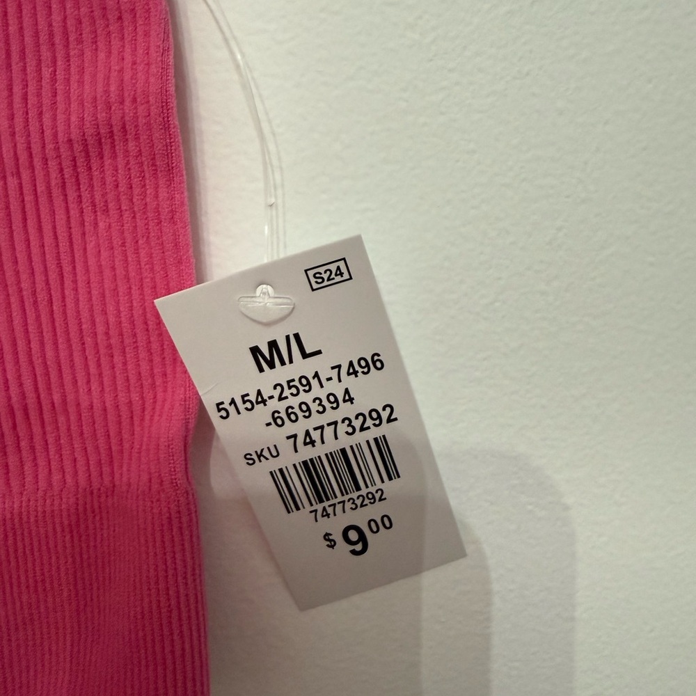 Mi Fuchsia Ribbed Crop Top - Picture 2 of 2
